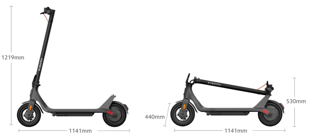 Dimensi Xiaomi Electric Scooter 4 Lite 2nd Gen