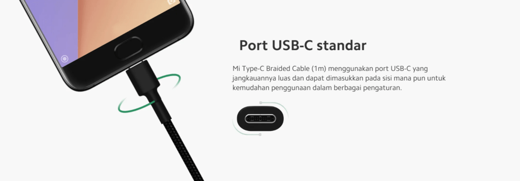 Mi Type-C Braided Cable (1m)-Postingmart com