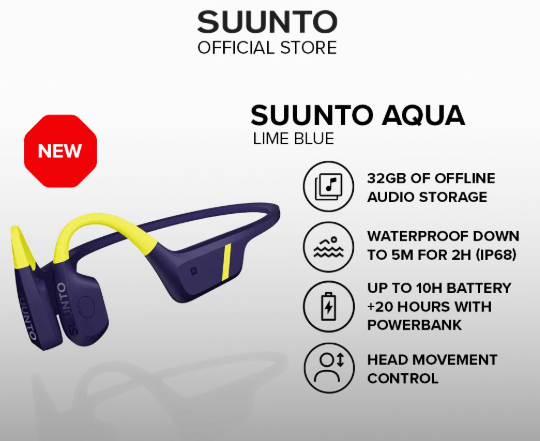 Suunto Aqua Lime Blue Headphones